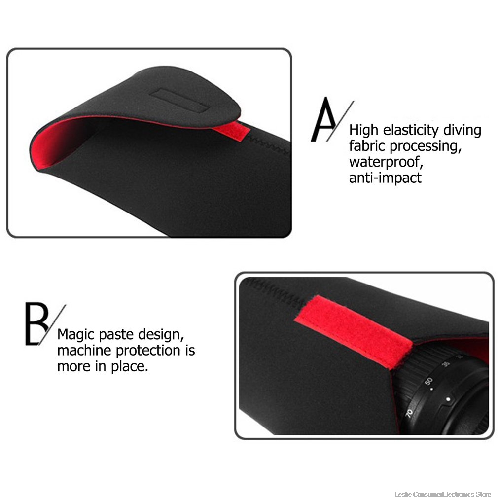 4 Size Camera Lens Bag Neoprene Waterproof Camera Lens Pouch Bag Case S M L XL For Canon Nikon Sony DSLR Camera Lens Bag. 