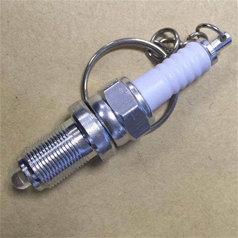 Graceful Casual Fashion LED Key Chain Spark Plug Key Chain Keychain Car Parts Keyring. 