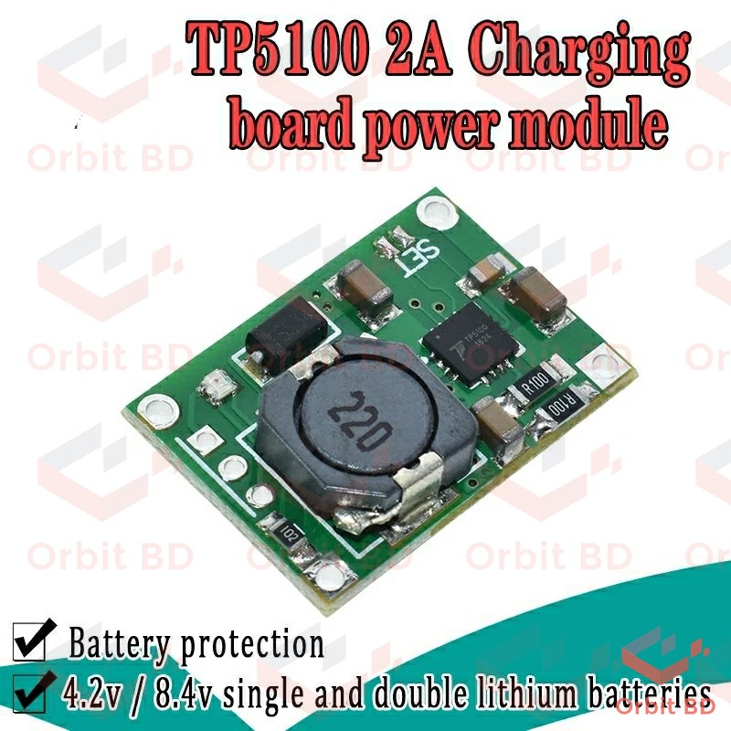 TP5100 Module Single 4.2V & Double 8.4V AAA AA Lithium Li-Ion Battery Charger Module With Protections 1-2A 18650 14500 TP5100 Charging Module For 3.7V Batteries. 