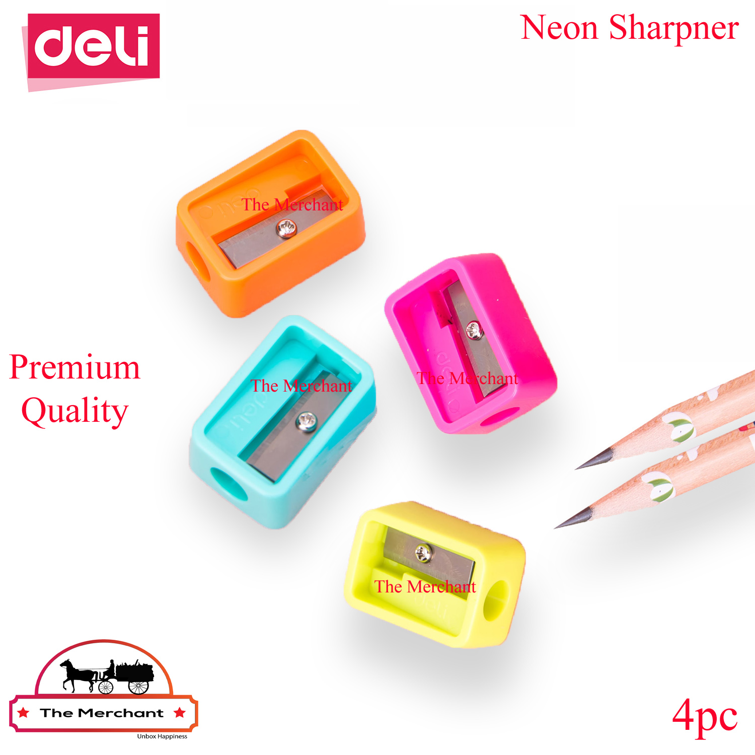 Deli 0594 Neon Sharpner - 4pc. 
