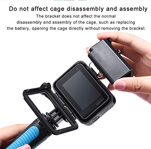 VIJIM GP-3 Microphone Mount for GoPro Hero 7, 6, 5 and Housing for Mic Adapter, Works GoPro Case with Universal Cold Shoe Adapter. 