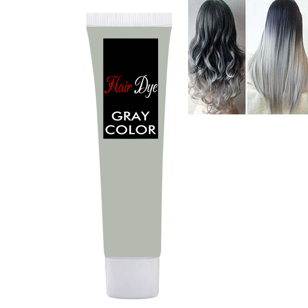 Fashion Smoky Gray Hair Dye Ash Gray Hair Dye Non-Greasy Fashion Color Hair Dye Hair Styling Hair Dye
