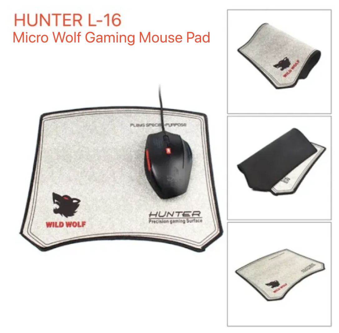Hunter Micro Wolf L-16 Gaming Non-Slip Backing Surface Mouse Pad - Enjoy Comfortable And Stable Mouse Control With Non-Slip Backing Surface