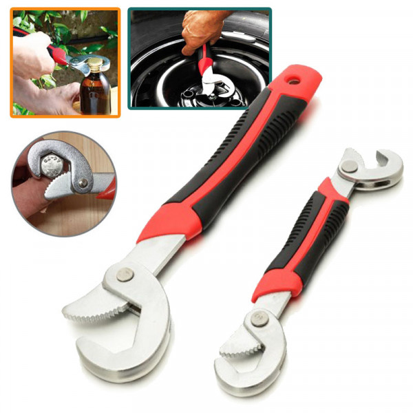 TelebrandsMulti-Function Universal Quick Snap N Grip Adjustable Wrench Spanner Set. 