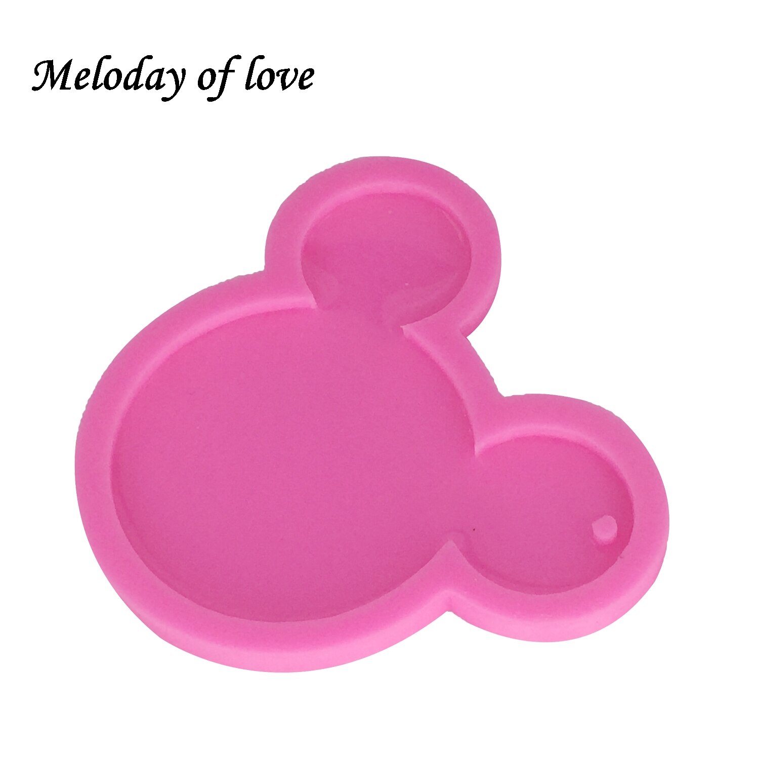 【happy one】Shiny Mickey Head Clay DIY Resin Clay silicone mold for key chain glossy finish DY0055. 