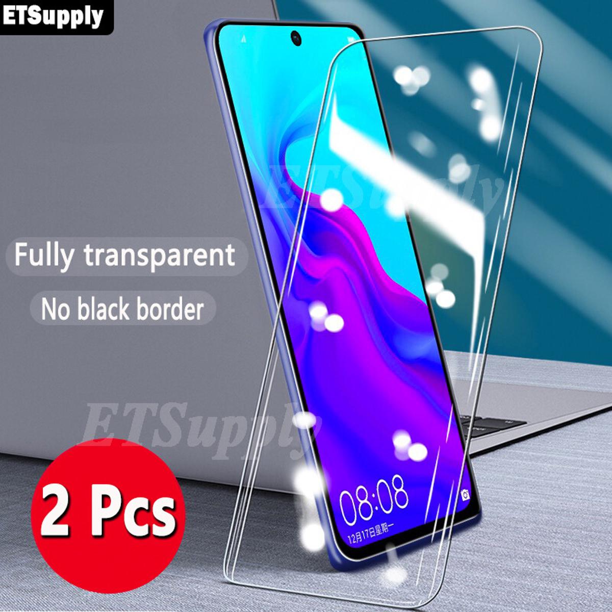 2 Pieces for Realme C55 Screen Protector Tempered Glass Fully Transparent Clear Glass for Realme C55 Film No Black Border