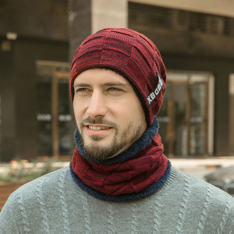 Winter Beanie Hats Scarf Set Warm Knit 