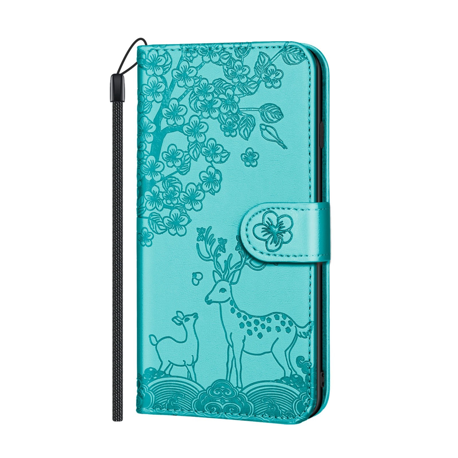 For Samsung Galaxy A50 Sika Deer Embossing Pattern Horizontal Flip PU Leather Case with Holder & Card Slot & Wallet & Photo Frame. 