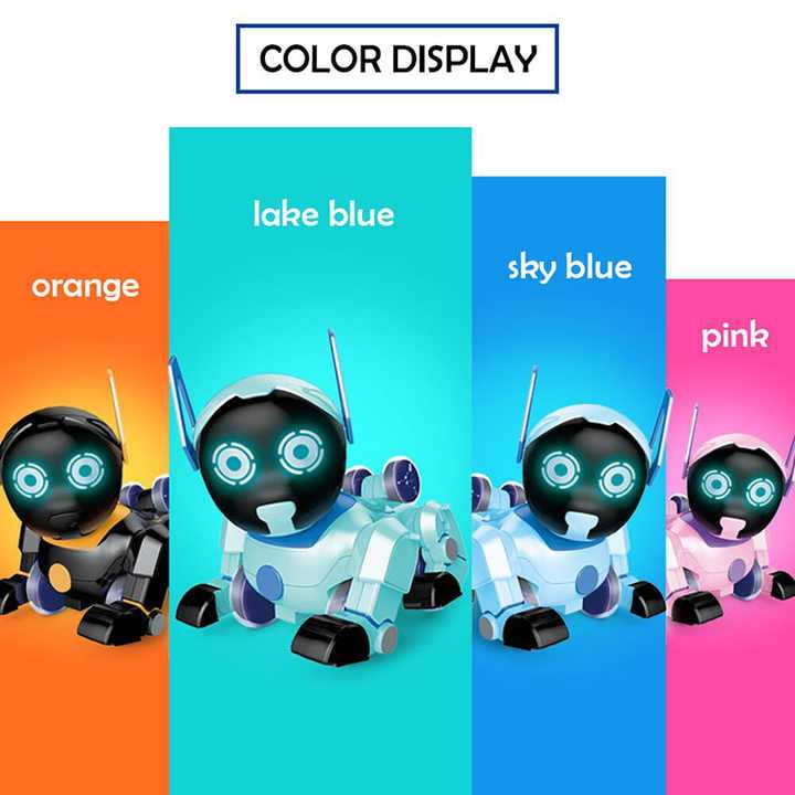 Artificial Intelligence Stunt Roll Watch Remote Control Intelligent Rc Toy Robot Dog With Battery. 