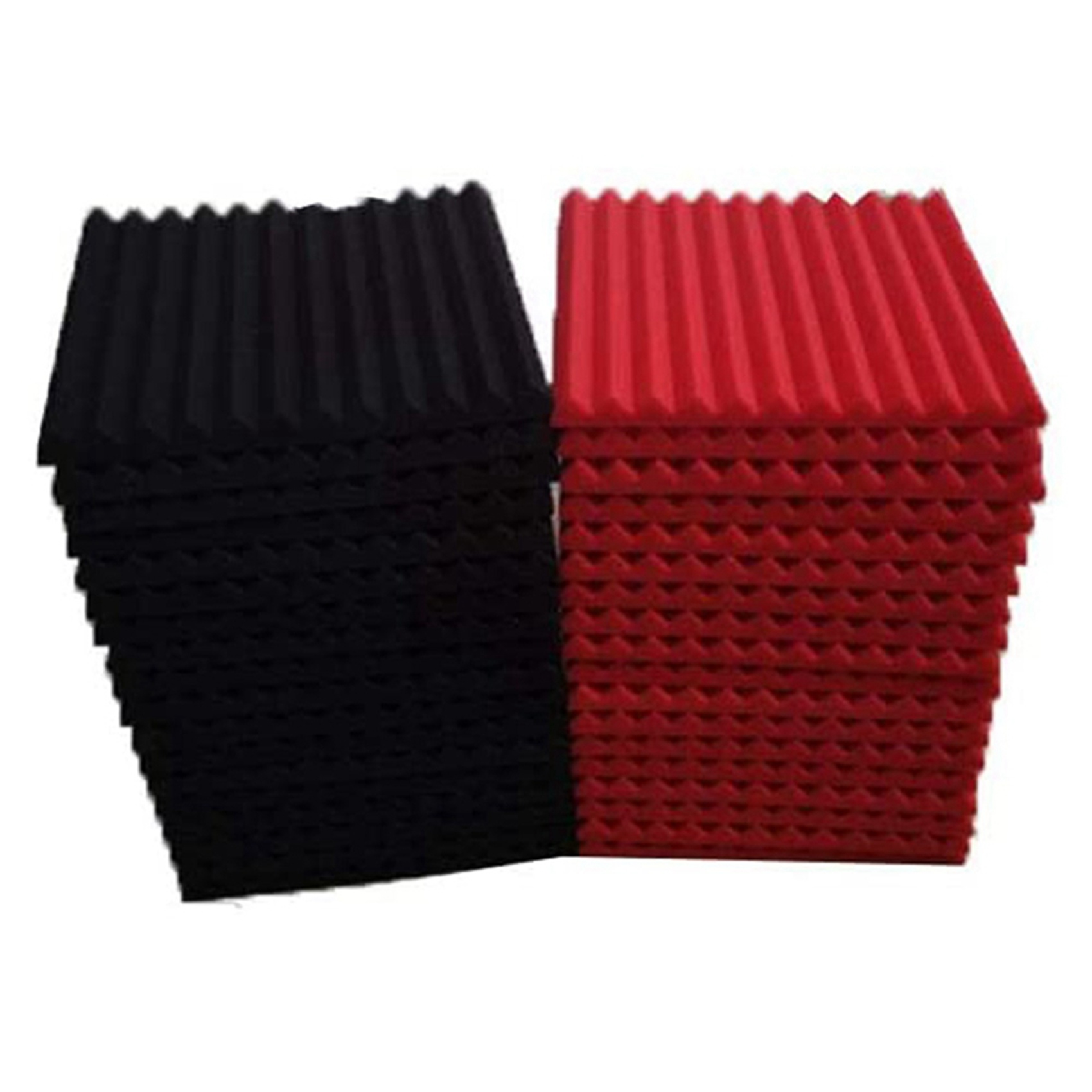 96 Pcs Sound Insulation Board Acoustic Panel Studio Foam Wedge Fireproof Soundproof Cushion Wall Board,2.5 x 30 x 30cm. 