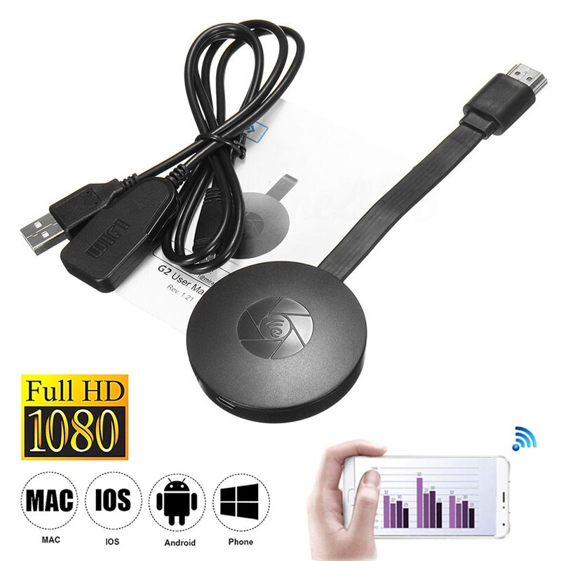 1080P   Display  TV Stick Video Adapter Airplay DLNA Screen Mirroring Share for IPhone IOS Android Phone To TV. 