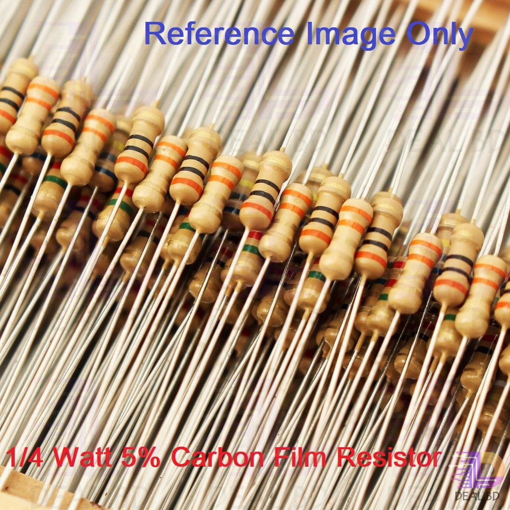 100Pcs 6.8K Resistor 6.8K Ohm Carbon Film Resistor 6.8K 1/4W Resistance 0.25 Watt 5% Tolerance Fixed Resistors. 