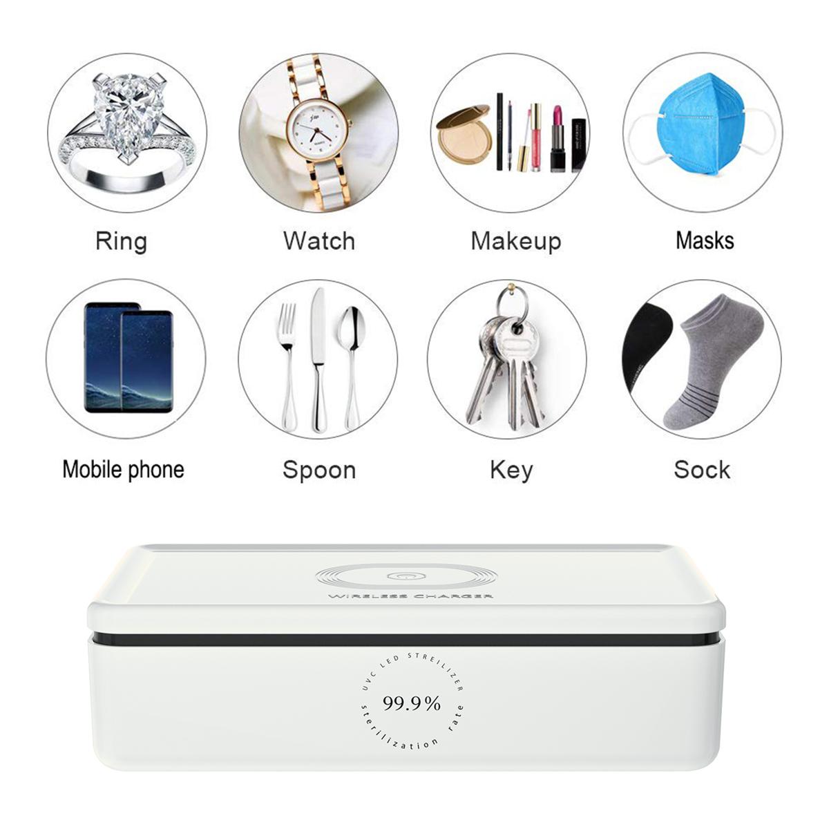KOGEEK UV Cell Phone Sterilizer and Wire less Charger Multi-Function Disinfection Box 3-in-1 Disinfection Machine Charger & Aromatherapy for Face Mask Smartphone Small Items