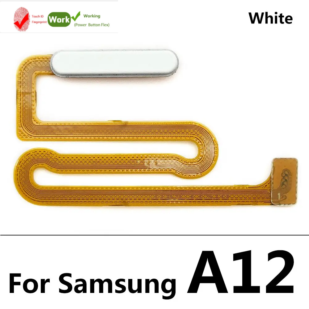 Fingerprint Scanner For Samsung A12 A125 M12S M127 ID Home Button Fingerprint Menu Return Key Recognition Sensor Flex Cable. 