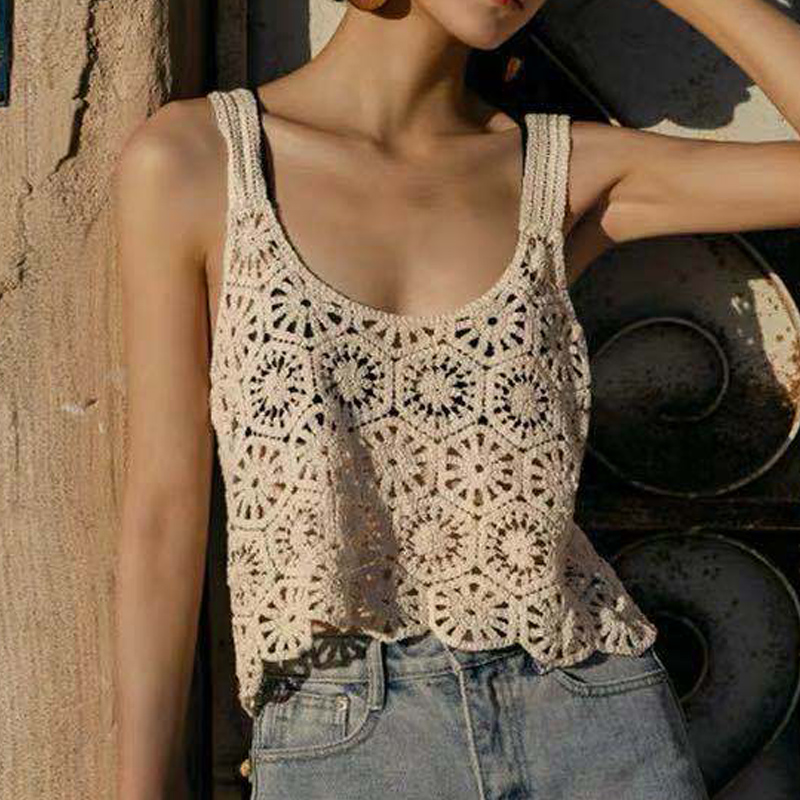 FLOWER CROCHET KINT CAMISOL