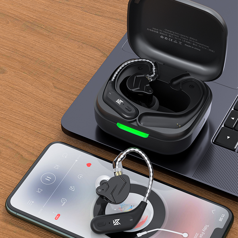 KZ AZ09 HD Bluetooth Module Wireless Upgrade Cable Bluetooth 5.2 HIFI Wireless Ear Hook C B PIN Connector With Charging Case. 