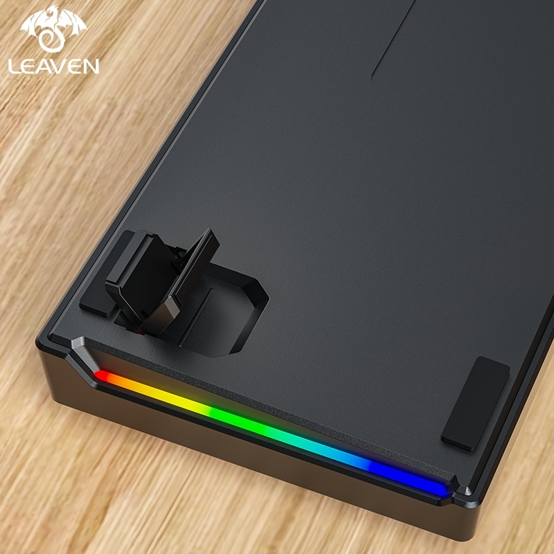 LEAVEN K620 Wired Mechanical Keyboard 61 Keys RGB Lights Green Axis ESports Gaming Office Personality Key Computer Accessories. 
