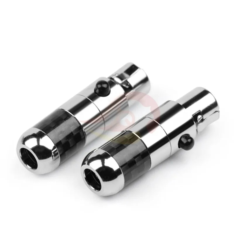 Mini XLR Female Connectors 3pin 4pin Rhodium Plated Audio Plug Headphone Adapter Speaker HIFI Mic Jack XLR Balance Cable DT1770. 