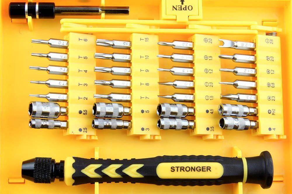 Mini Universal Tools Kit For Apple MacBook Pro Desktop Computer Laptop Notebook Android Iphone Tablet Electronics Multipurpose 38-Piece Precision Screwdrivers Repair Tool Set. 