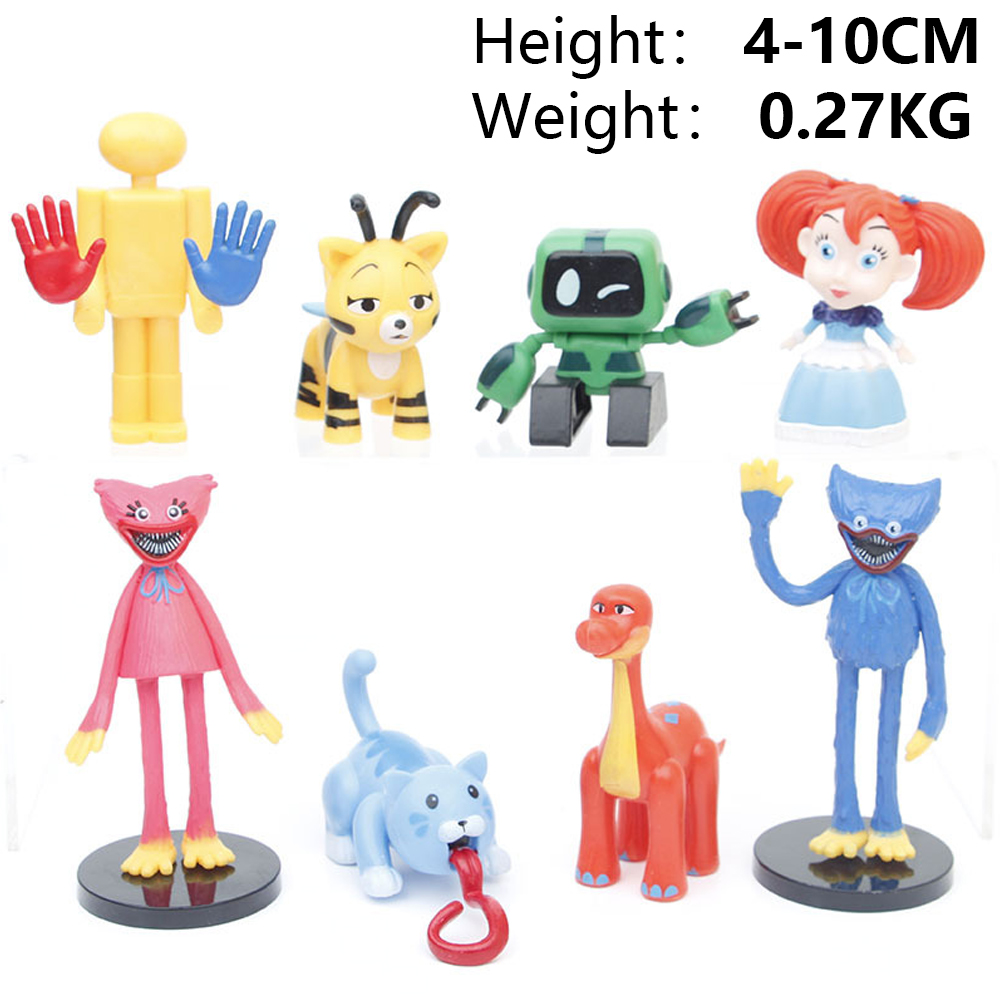 （New）et Of 8 Pc Poppy Playtime Mini Figure Huggy Wuggy Figure Toy. 