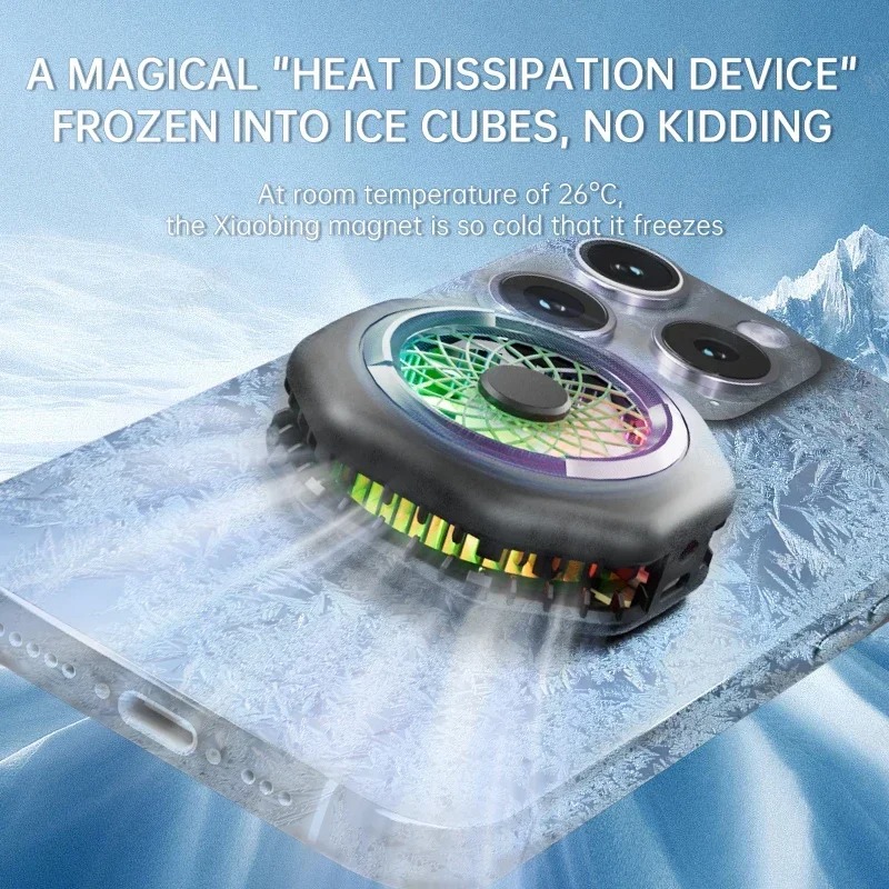 HK-4 PRO Magnetic/ Back-clip 2 IN 1 Mobile Phone Universal Cooler Semiconductor Cooling Fan Freeze Radiator for IOS Android PUBG. 