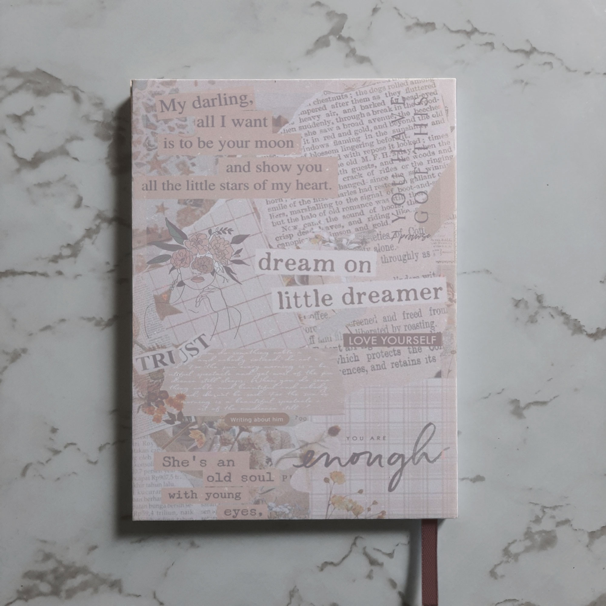 Notebook- Aesthetic Journal Notebook (14 x 19 cm size,120 pages). Notebook for gift/drawing/sketching/journaling. 