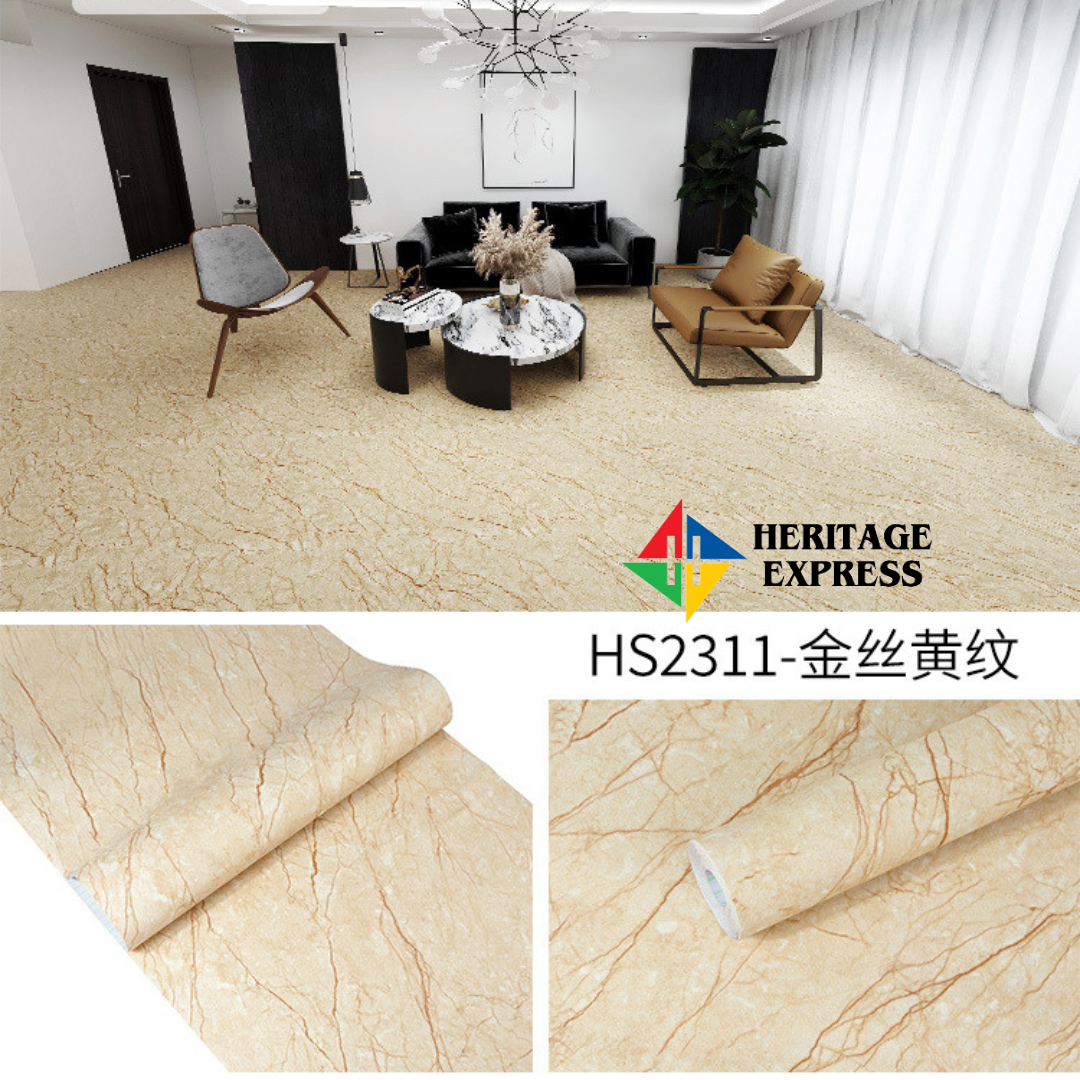 Non-slip Floor Stickers PVC Floormat waterproof & wear-resistant Nonslip products ( self-adhesive ) 30 sqf - Minimalistic Sophistication. 