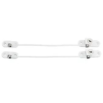 1 Pair Locking Keyed Alike Window Door Opening Restrictor Cables