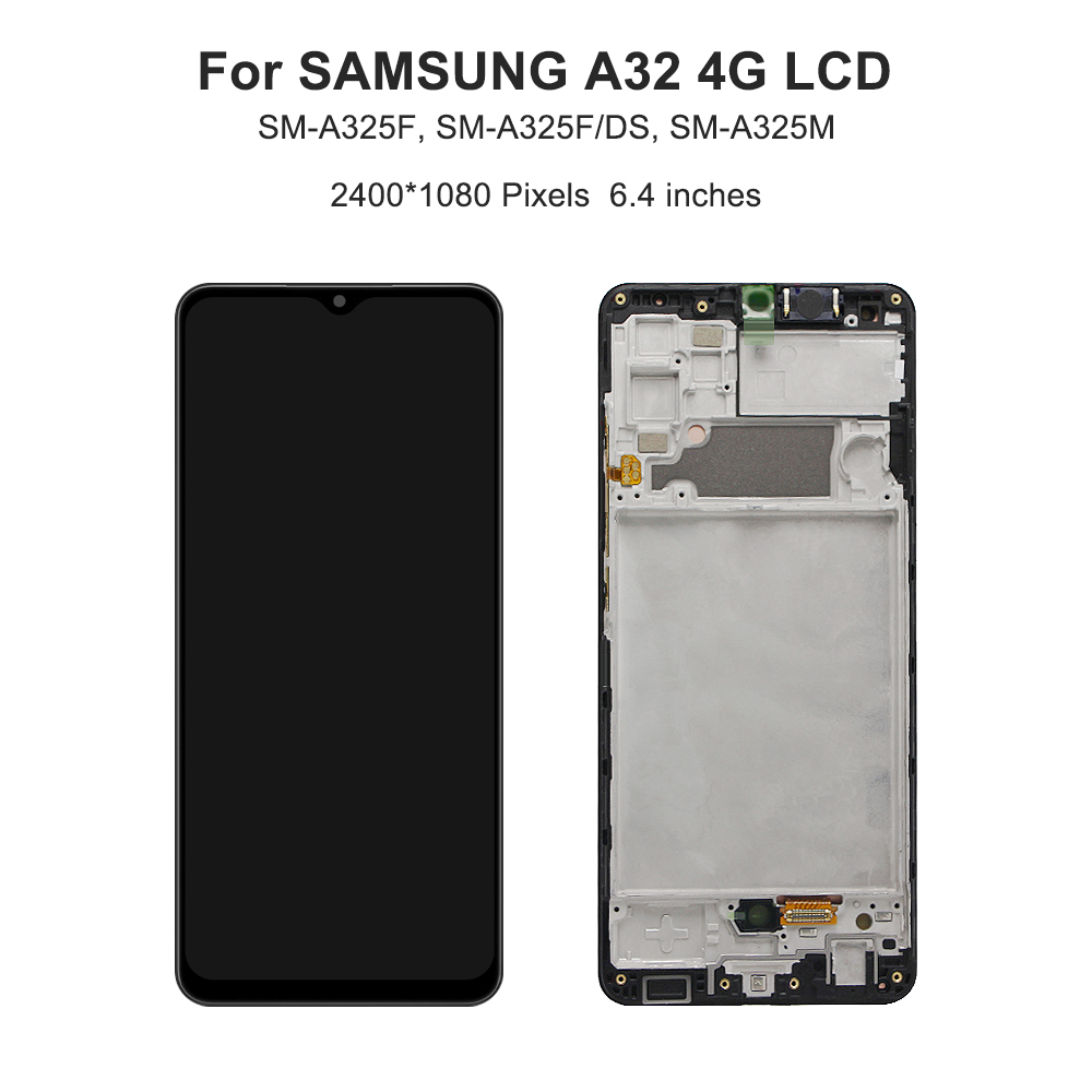 LCD With Frame For Samsung Galaxy A32 4G A325 A325F A325M A325F/DS Display Touch Screen Digitizer Assembly Replacement. 