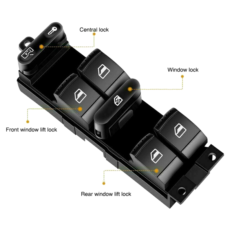 1J4959857A New Car Window Master Switch Button for Volkswagen Golf Jetta Bora Passat B5 Seat Leon MK4 Skoda Octavia Fabia