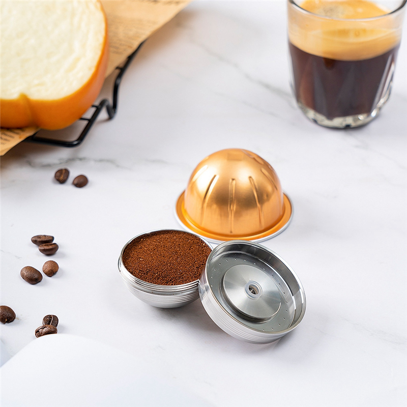 1Set Replacement Parts for Nespresso Vertuo Next Reusable Capsule Vertuoline Refillable Coffee Filter. 
