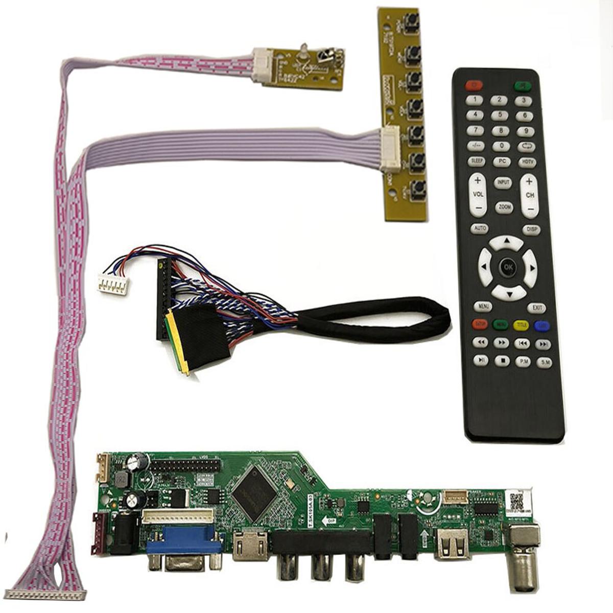 New TV Control Board Monitor Kit for LP156WH2-TLQB LP156WH2(TL)(QB) TV+HDMI+VGA+AV+USB LCD LED Screen Controller Driver