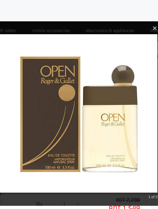 Open By Roger And Gallet 100ml Perfume For Men