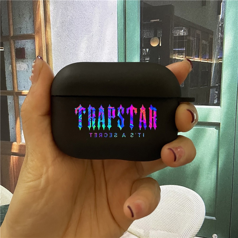 Fashion Trapstar Earphone Case For Apple AirPods 1 2 3 Pro2 Black Soft TPU Silicone Protective Cover For Airpods 3 Accessories. 
