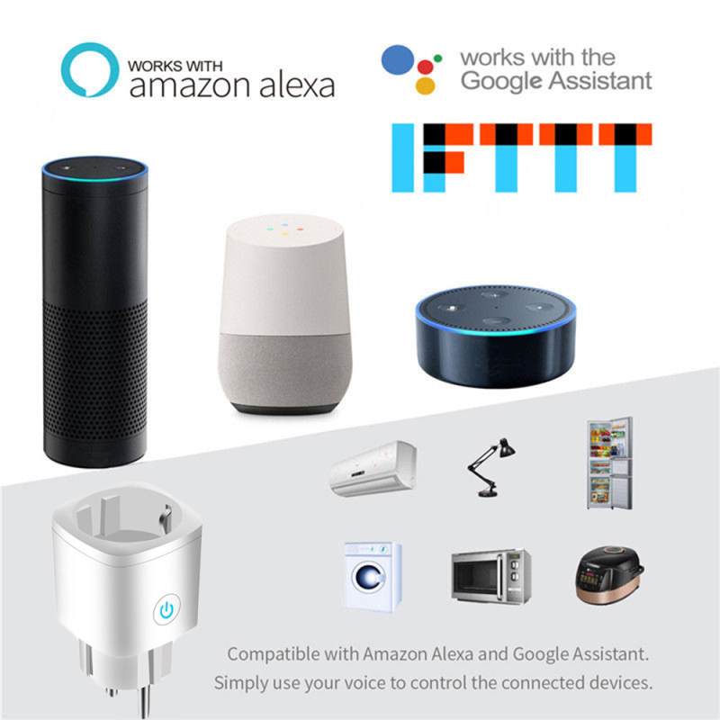 WiFi Smart Plug Outlet Tuya Remote Control Home Appliances Home Automation System Works with Alexa Google Home No Hub Required. 