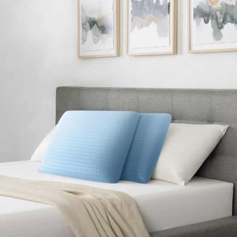 Serta Cloud Comfort Memory Foam Bed Pillow, Standard, 2 Pack. 