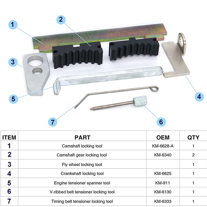 FORIDE Engine Camshaft Tensioning Locking Alignment Timing Tool Kit for Chevrolet Opel Alfa Romeo 16V 1.6 1.8. 
