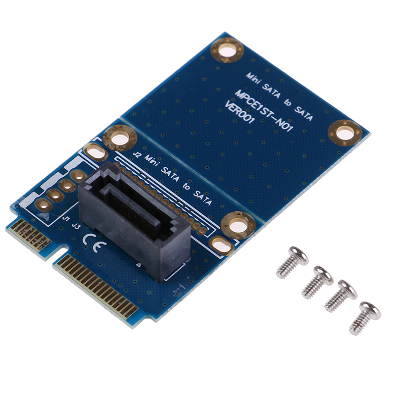 mSATA Mini PCI-e Express SATA SSD Slot To 7 Pin SATA HDD Convert Adapter Card. 