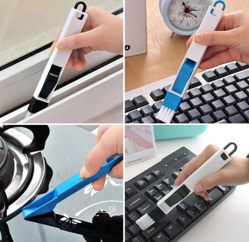 Multipurpose Window Door Keyboard Cleaning Brush Cleaner+Dustpan 2 In 1 Tool. 