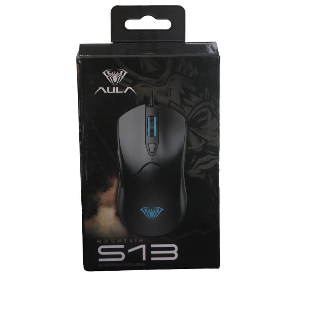 AULA S13 Wired Gaming Mouse, Professional Office Mouse, 6 Button 3600DPI Backlight Mouse For Gamer Desktop PC. 