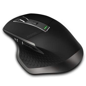 Rapoo MT750S Rechargeable Multi-mode Wireless Mouse Bluetooth 3.0/4.0 2.4GHz Switch Among 4 Devices Connect, 10m working range, Adj. 3200 DPI,9 buttons,. 