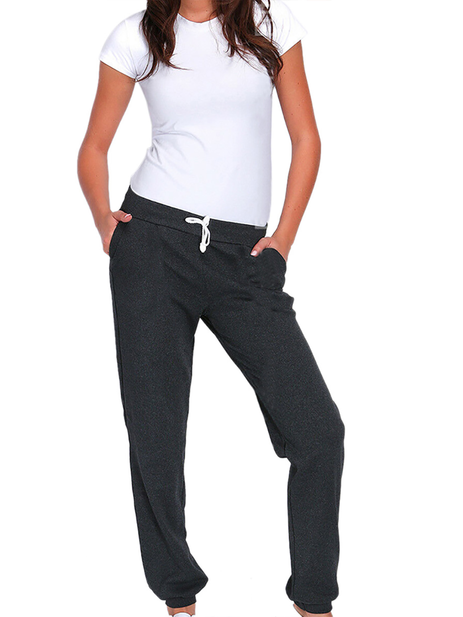 women's sweatpants with cuffed ankles