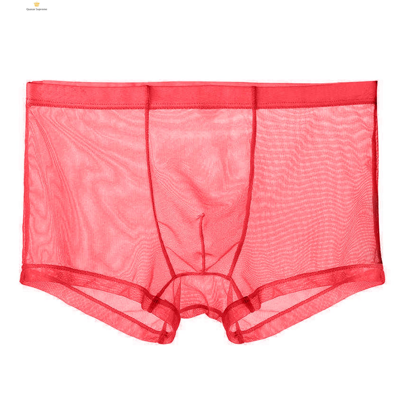 Quasar Men Briefs Lint Free Mesh Men Boxers Transparent Underwear. 