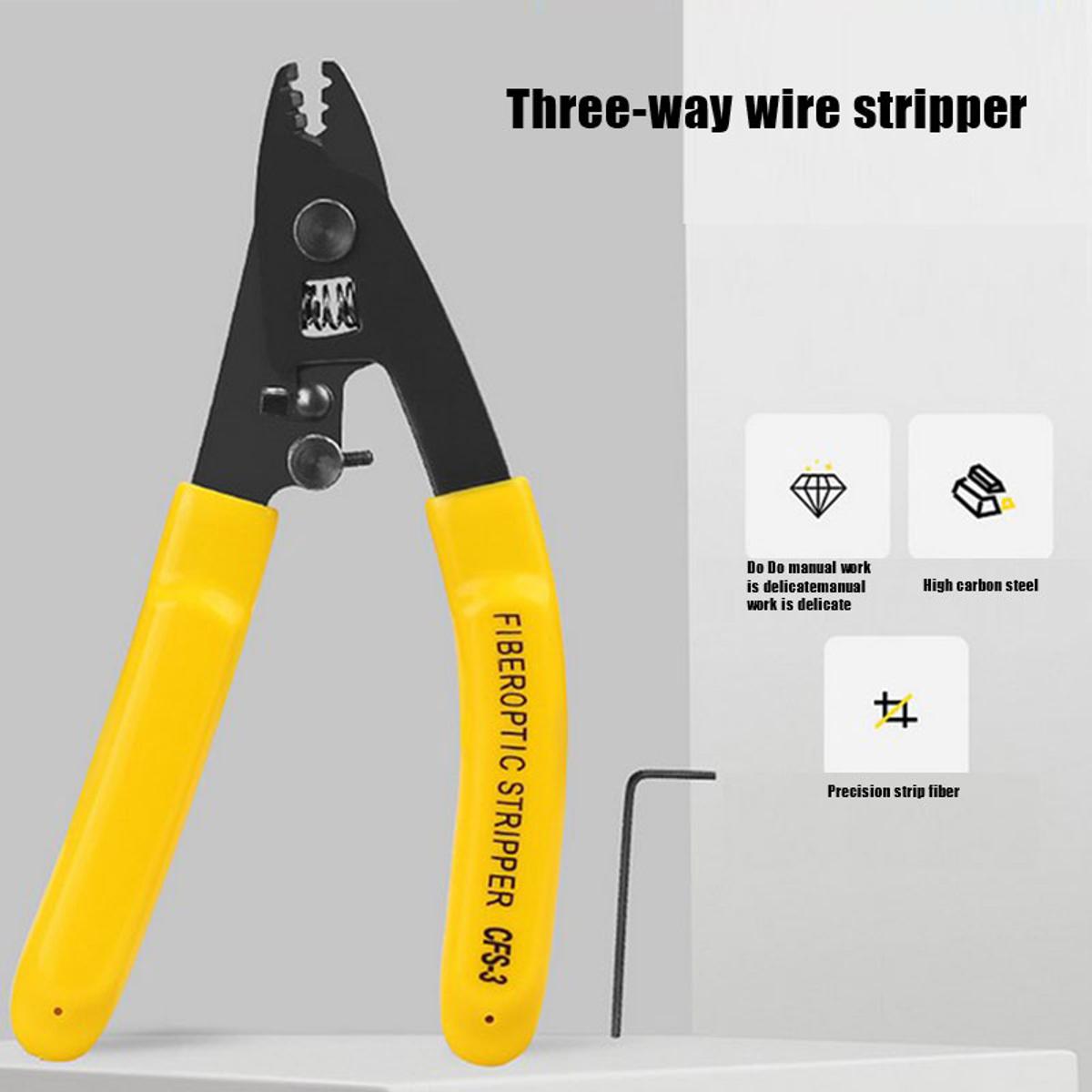 Loveshopping* CFS-3 Three-port Fiber Optical Stripper Pliers Wire Strippers for FTTH Stripping