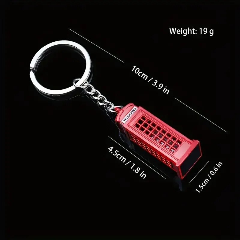 London Double-decker Bus Keychain Mini Car Keyring Wallet Backpack Trinket Charm Souvenir Children's Day Accessories Key Holder. 