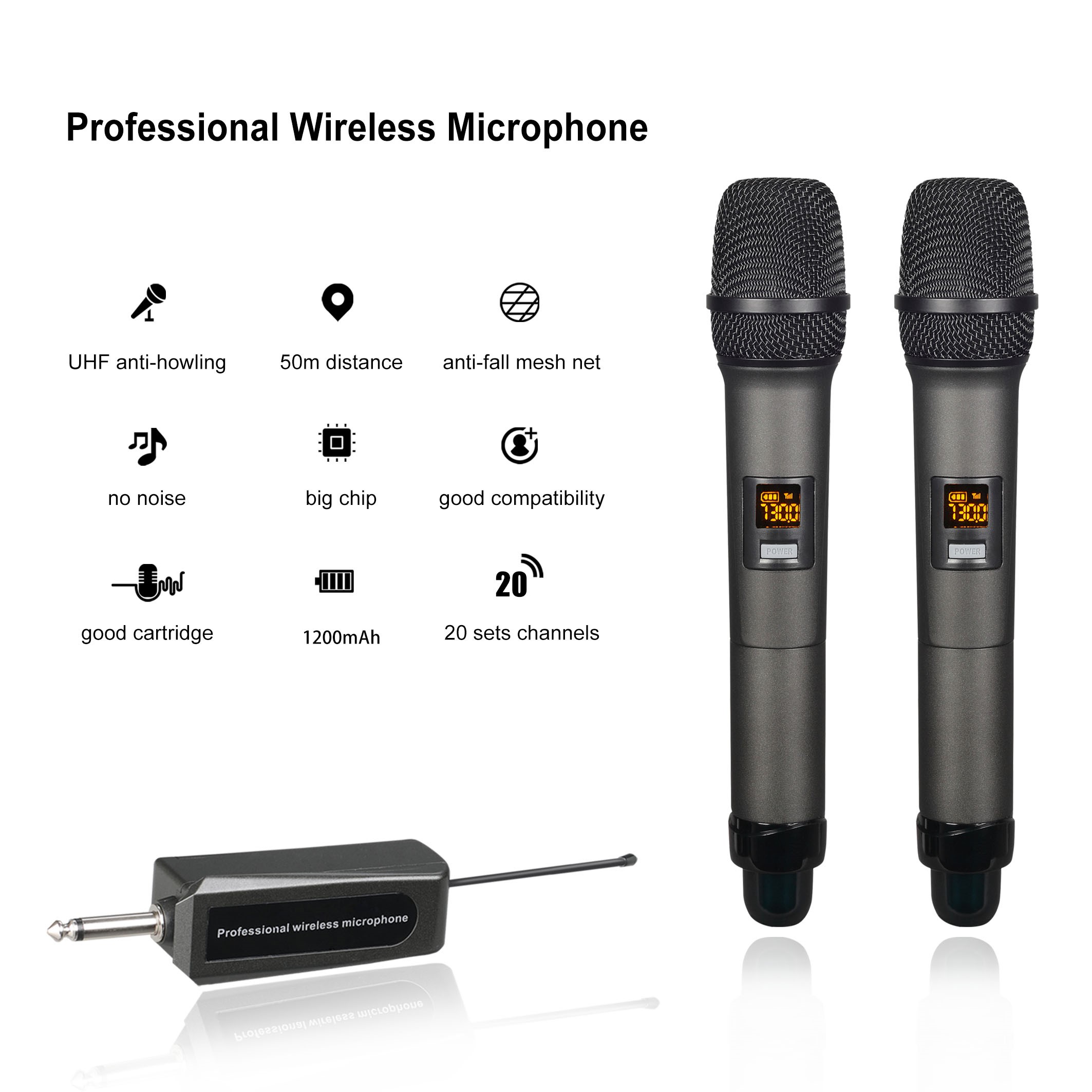 TONOR Wireless Microphone,Metal Dual Professional Bangladesh