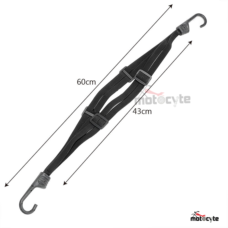 Motorcycle Universal Helmet Bag Box Carrier Elastic Strap with 2 plastic hook. 