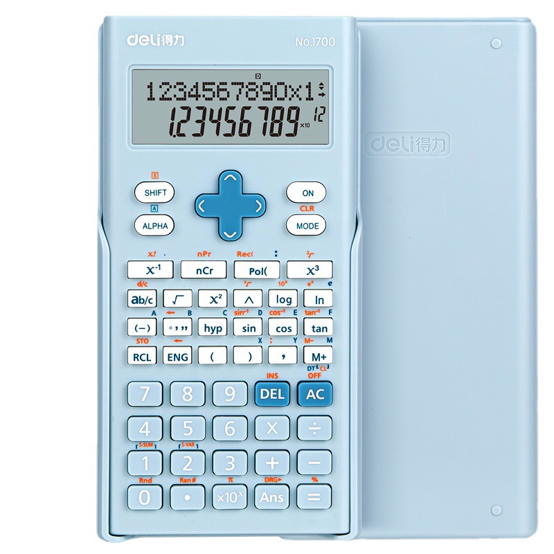 Deli 1700 Scientific Calculator Students Learn Exam Functions Computer Intermediate Accounting Large Screen Stationery. 