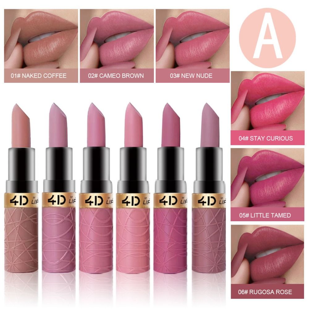 Waterproof Matte Lipstick New Long Lasting Velvet Nude Dark Lipstick Set Matte Non-stick cups Velvet Lip Gloss. 