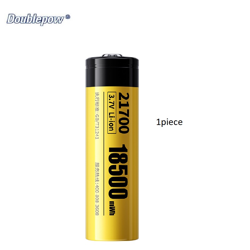 Doublepow  21700  3.7V  18500mWh High Capacity Lithium Ion Battery for Toys and Power Tools & Other Electronics Devices 1200x Cycle (Point Top) - 1 piece